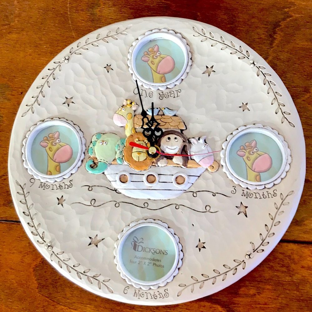 New. Baby one year clock